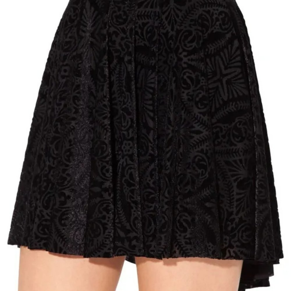 Black Milk Burned Velvet skater skirt